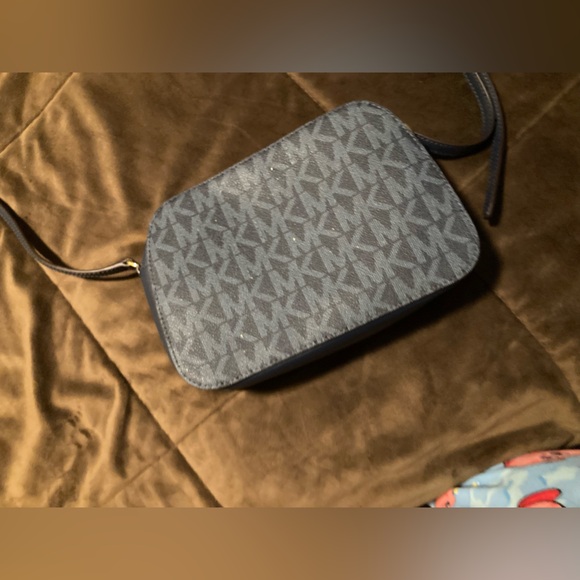 Michael Kors brand, dark blue, crossbody purse. - Picture 7 of 11